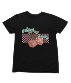 Feeling Lucky Valentine’s Shirt Cute Valentine’s Day Gift T-Shirt / Small / Black gift_idea unique_gift personalised_gift