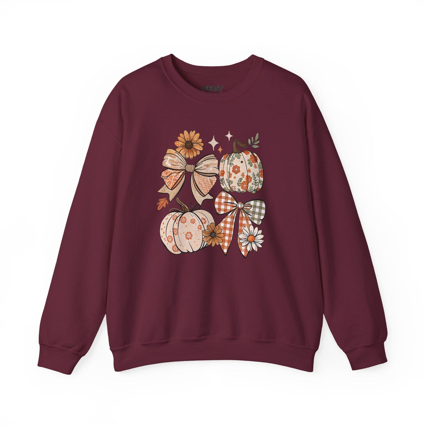 floral pumpkin bow sweatshirt maroon sweatshirt uk coquette gift idea