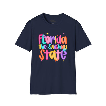florida the sunshine state t-shirt navy t-shirt uk gift gift idea