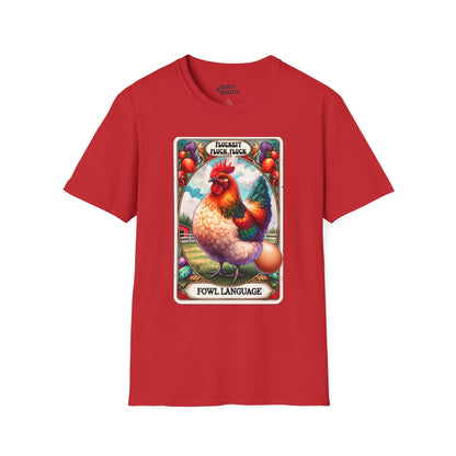Fowl Language Funny Chicken Tarot T-Shirt Red / S gift_idea unique_gift personalised_gift