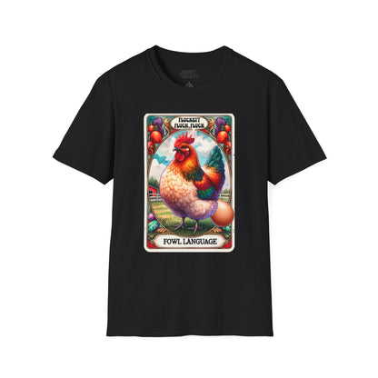 Fowl Language Funny Chicken Tarot T-Shirt Black / S gift_idea unique_gift personalised_gift