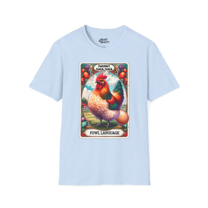 Fowl Language Funny Chicken Tarot T-Shirt Light Blue / S gift_idea unique_gift personalised_gift
