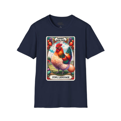 Fowl Language Funny Chicken Tarot T-Shirt Navy / S gift_idea unique_gift personalised_gift
