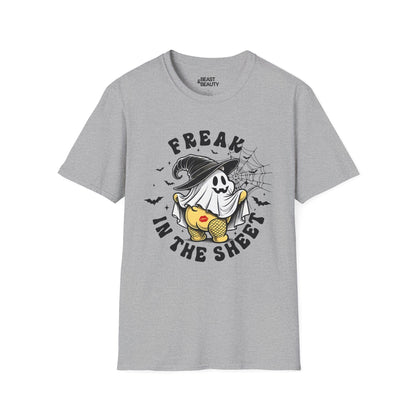 Freak in the Sheet Funny Halloween T-Shirt Sport Grey / S gift_idea unique_gift personalised_gift