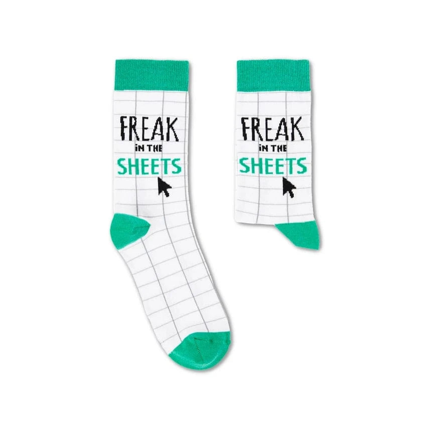 Freak in the Sheets Socks – Funny Excel Socks Gift for Office UK gift_idea unique_gift personalised_gift