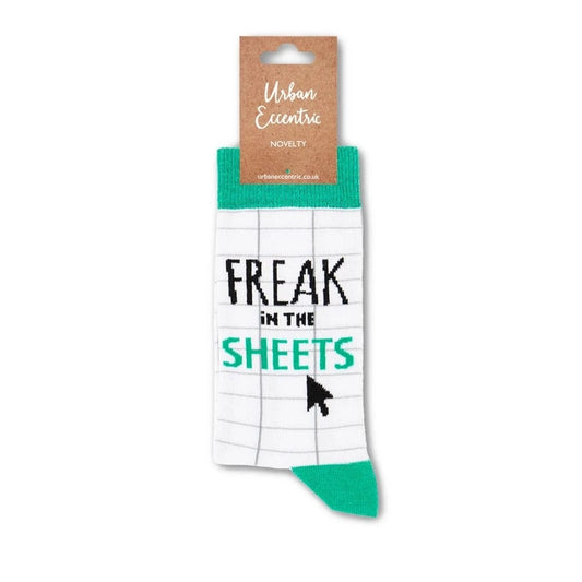 Freak in the Sheets Socks – Funny Excel Socks Gift for Office UK gift_idea unique_gift personalised_gift