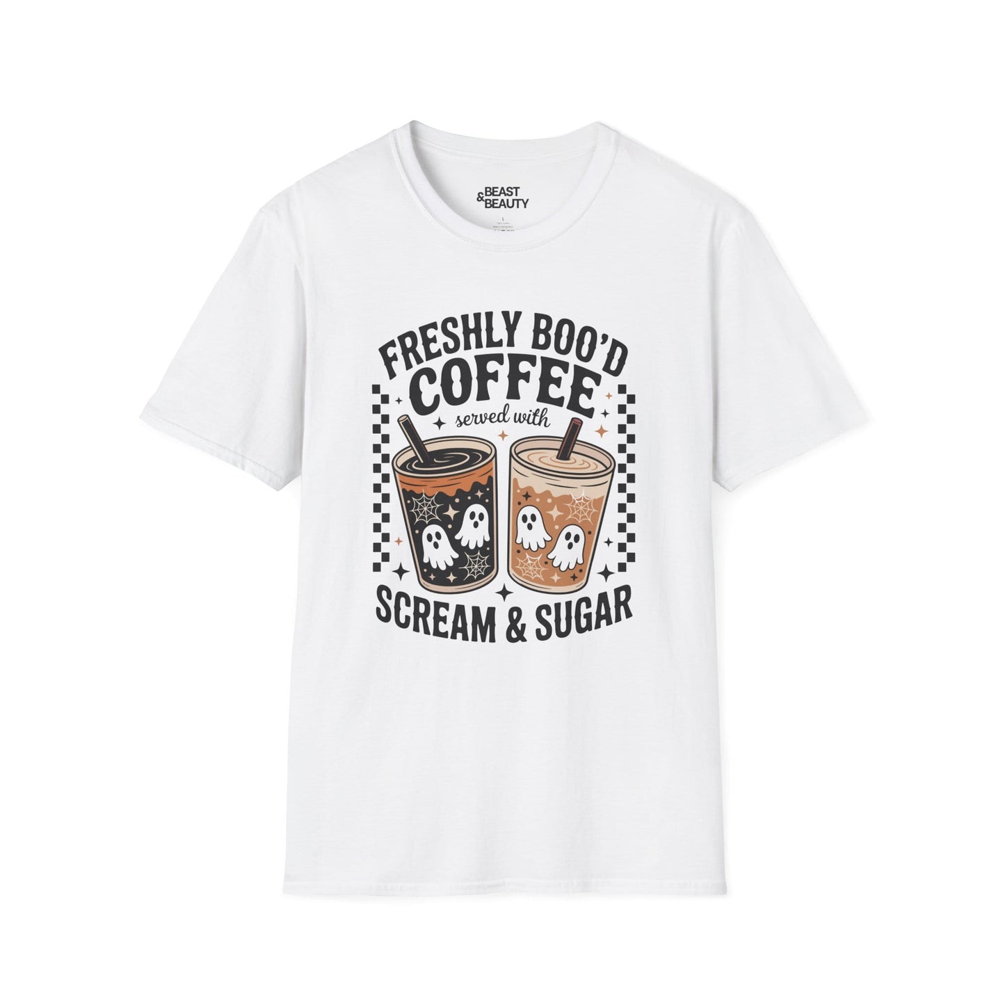 Freshly Boo’d Coffee Halloween Graphic T-Shirt White / S gift_idea unique_gift personalised_gift