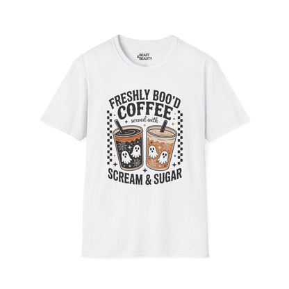 Freshly Boo’d Coffee Halloween Graphic T-Shirt White / S gift_idea unique_gift personalised_gift