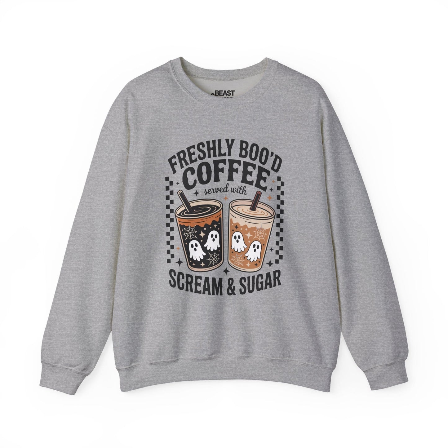Freshly Boo’d Coffee Halloween Sweatshirt Sport Grey / S gift_idea unique_gift personalised_gift