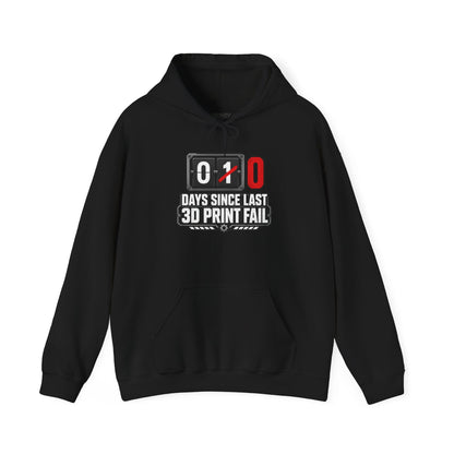 Funny 3D Printing Hoodie - 0 Days Since Last Print Fail S / Black gift_idea unique_gift personalised_gift