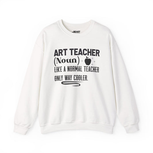 Art Teacher Sweatshirt – Funny Cooler Teacher Crewneck White / S gift_idea unique_gift personalised_gift