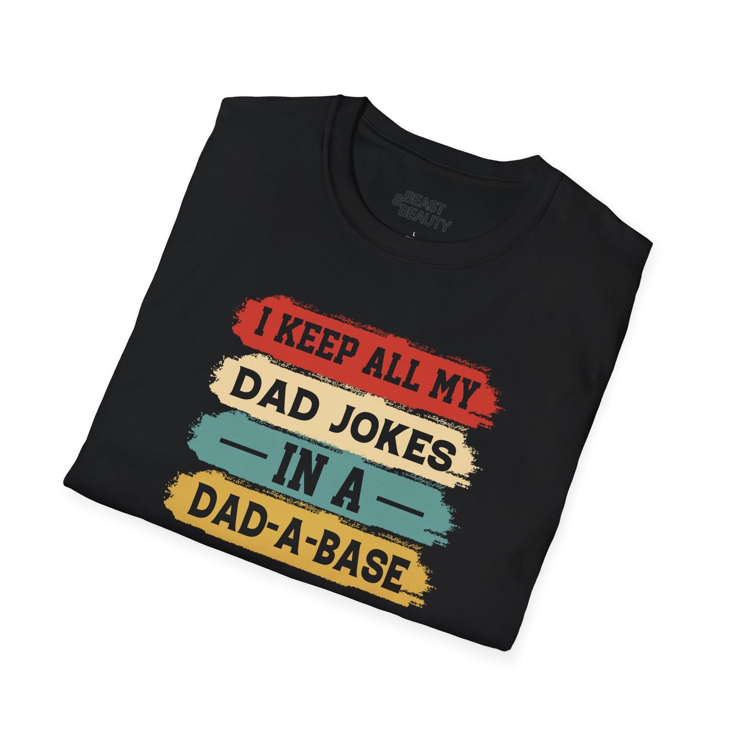 i keep all my dad jokes in a dad-a-base t-shirt t-shirt uk Father's Day gift idea image 7