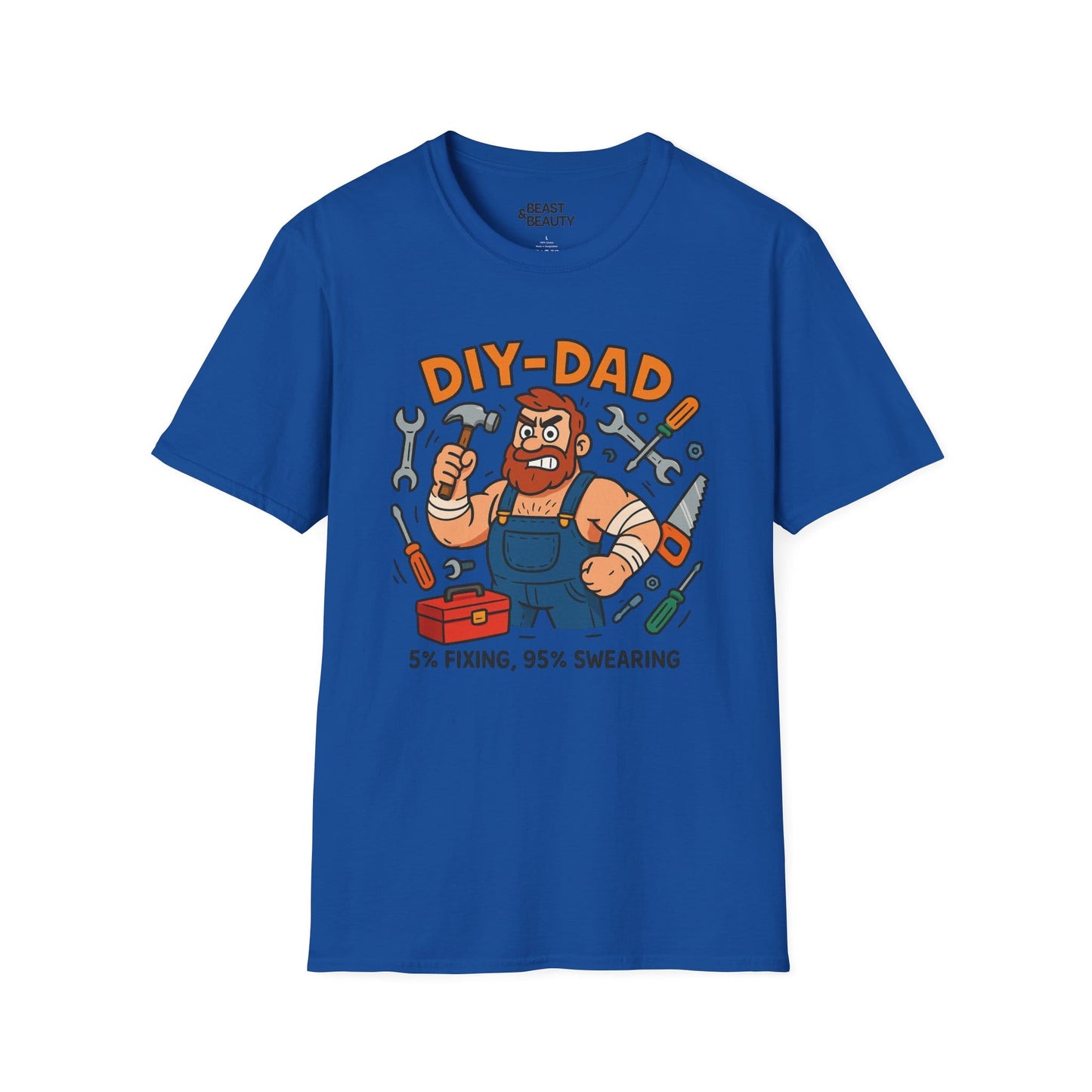 funny diy dad t-shirt 5 fixing 95 swearing tee royal t-shirt uk Father's Day gift idea