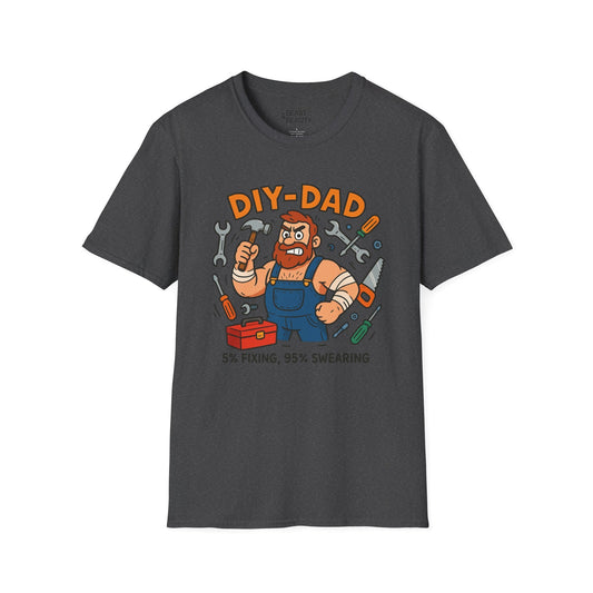 funny diy dad t-shirt 5 fixing 95 swearing tee dark heather t-shirt uk Father's Day gift idea