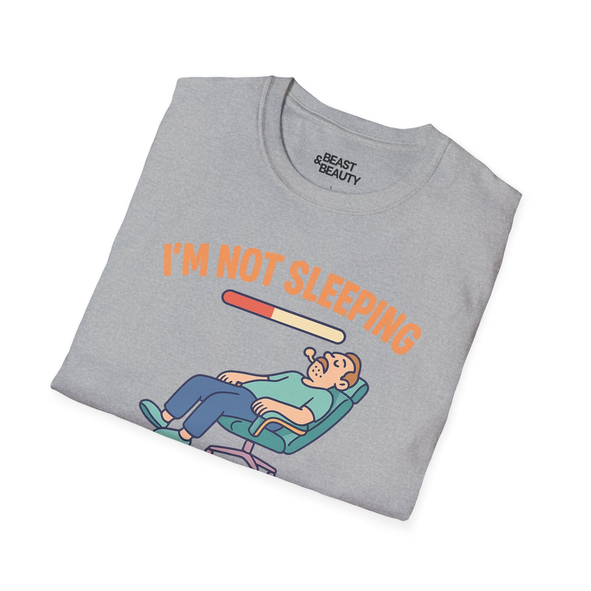 funny gaming t shirt i m not sleeping just respawning tee t-shirt uk Father's Day gift idea image 4