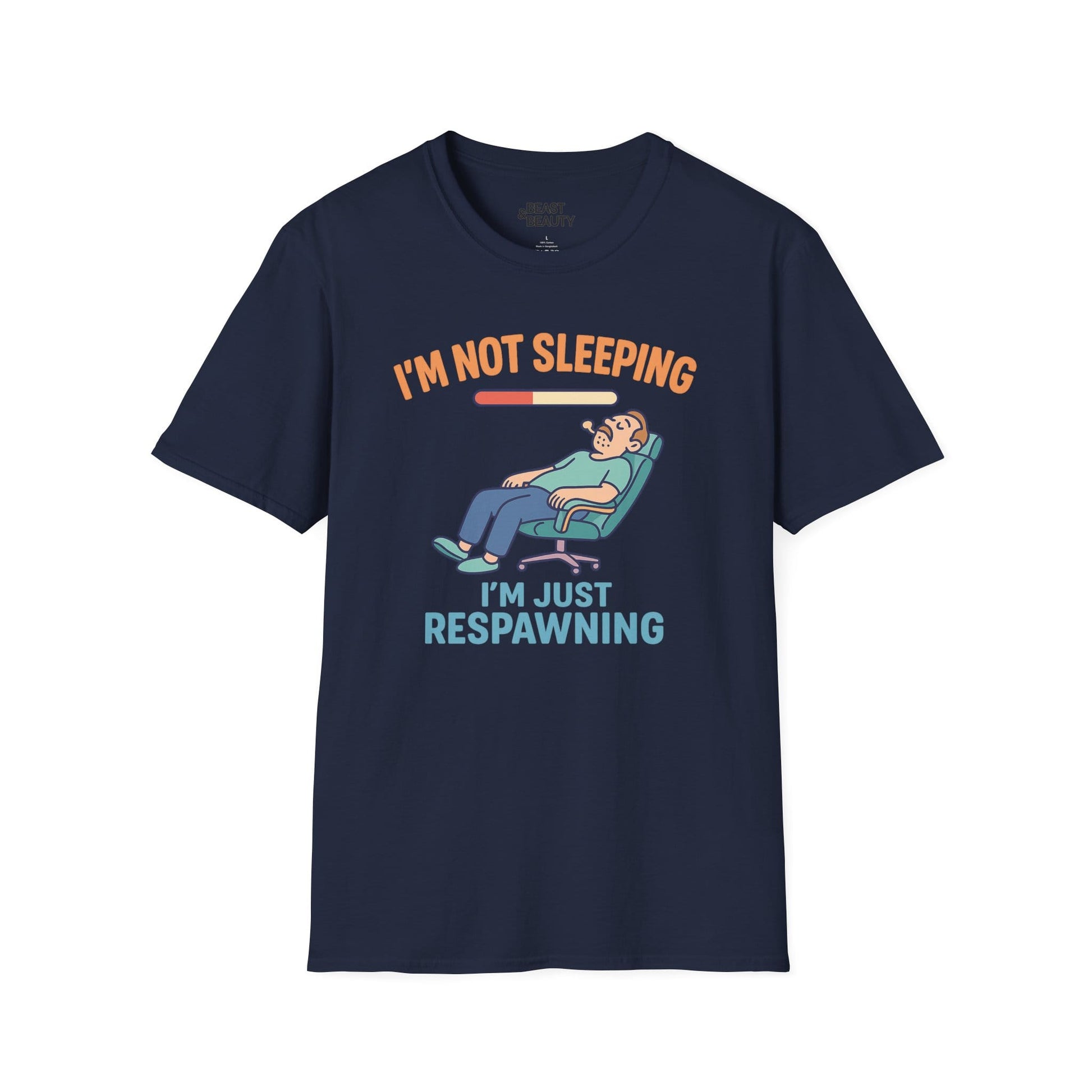 funny gaming t shirt i m not sleeping just respawning tee t-shirt uk Father's Day gift idea image 14