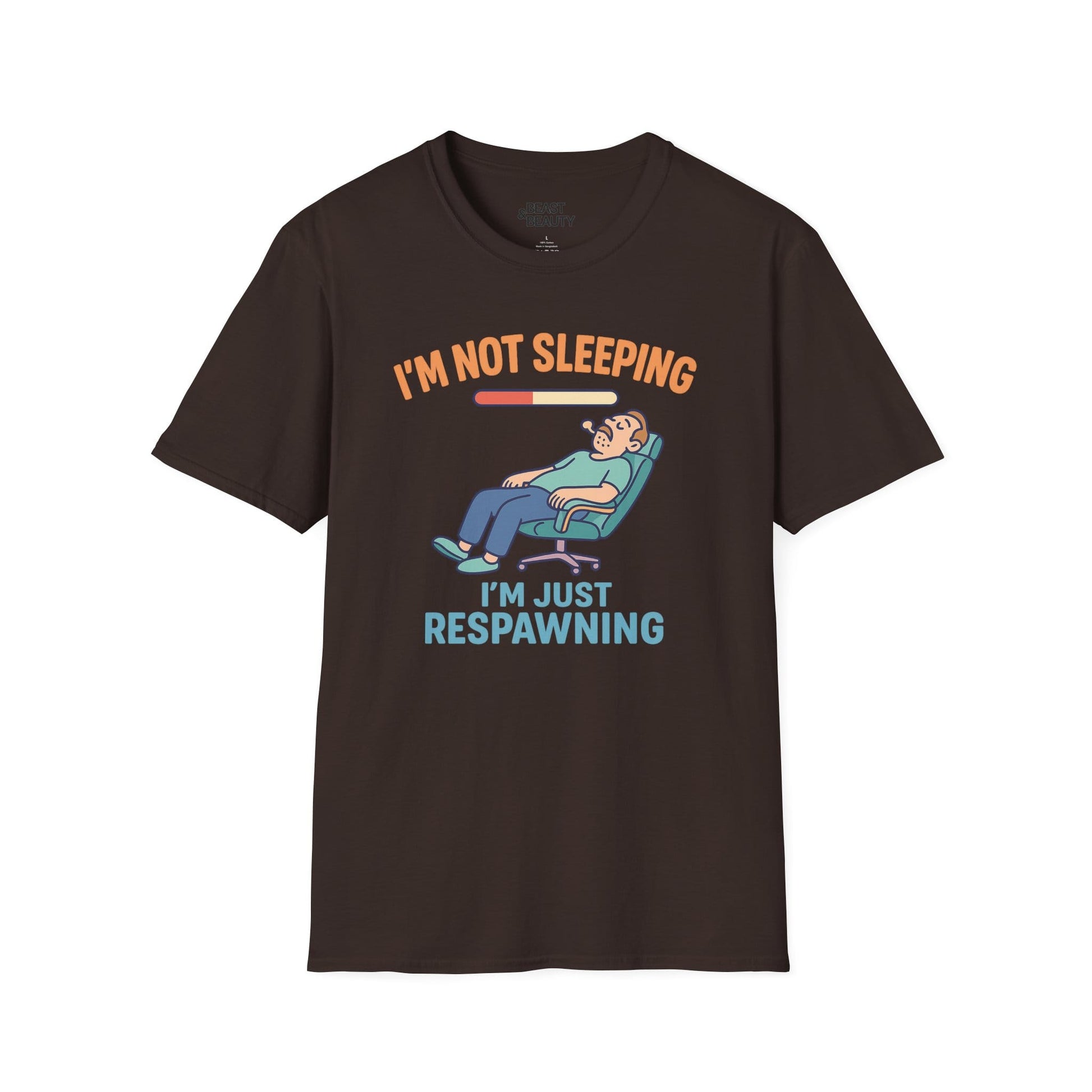 funny gaming t shirt i m not sleeping just respawning tee t-shirt uk Father's Day gift idea image 13