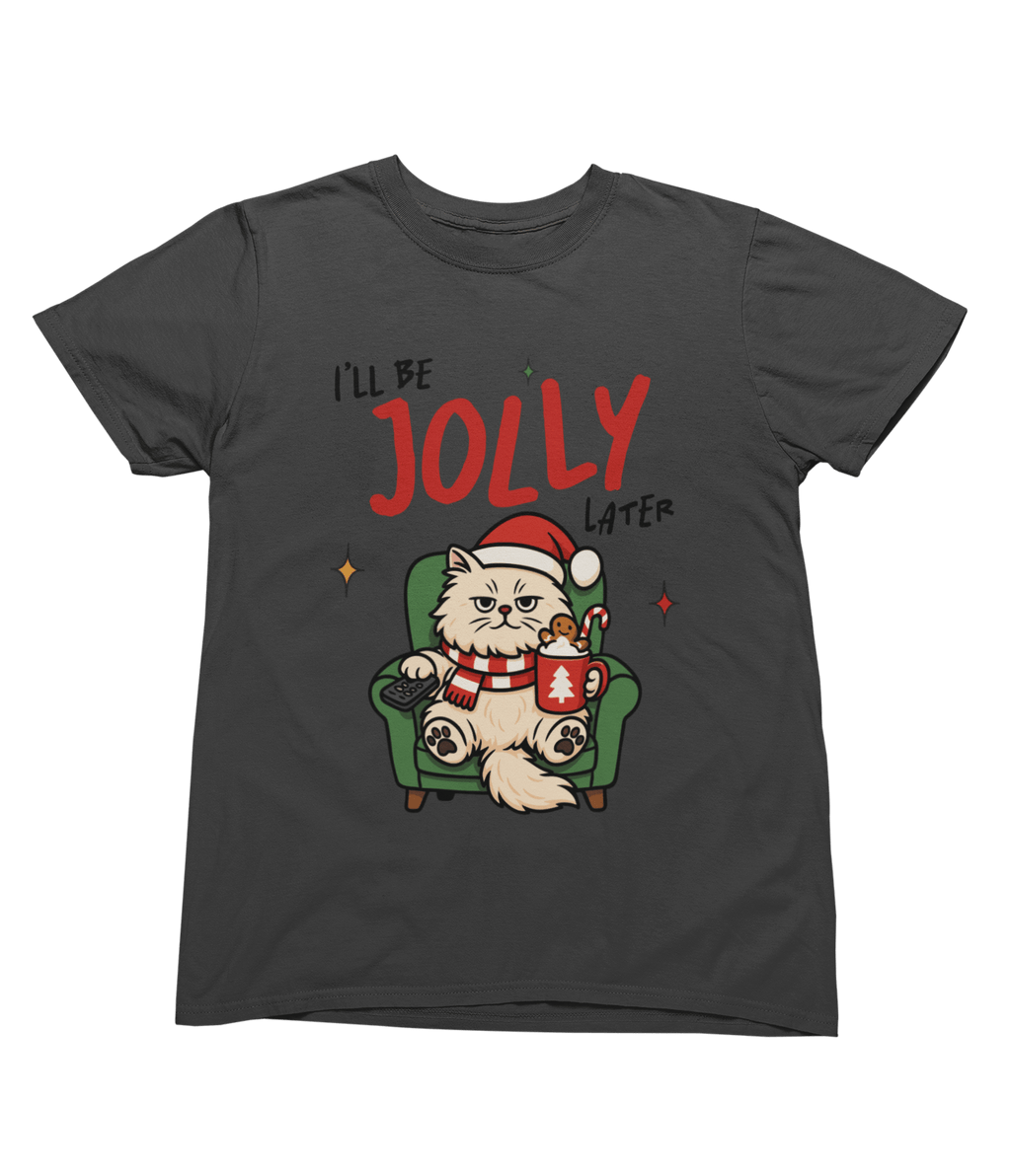 Beast and Beauty T-Shirt / 3XL (Adult) / Grey Funny Lazy Cat Christmas Sweatshirt – I’ll Be Jolly Later Unisex