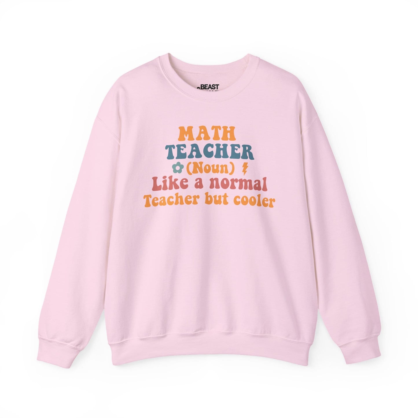 Funny Math Teacher Sweatshirt – Retro Teacher Crewneck Light Pink / S gift_idea unique_gift personalised_gift