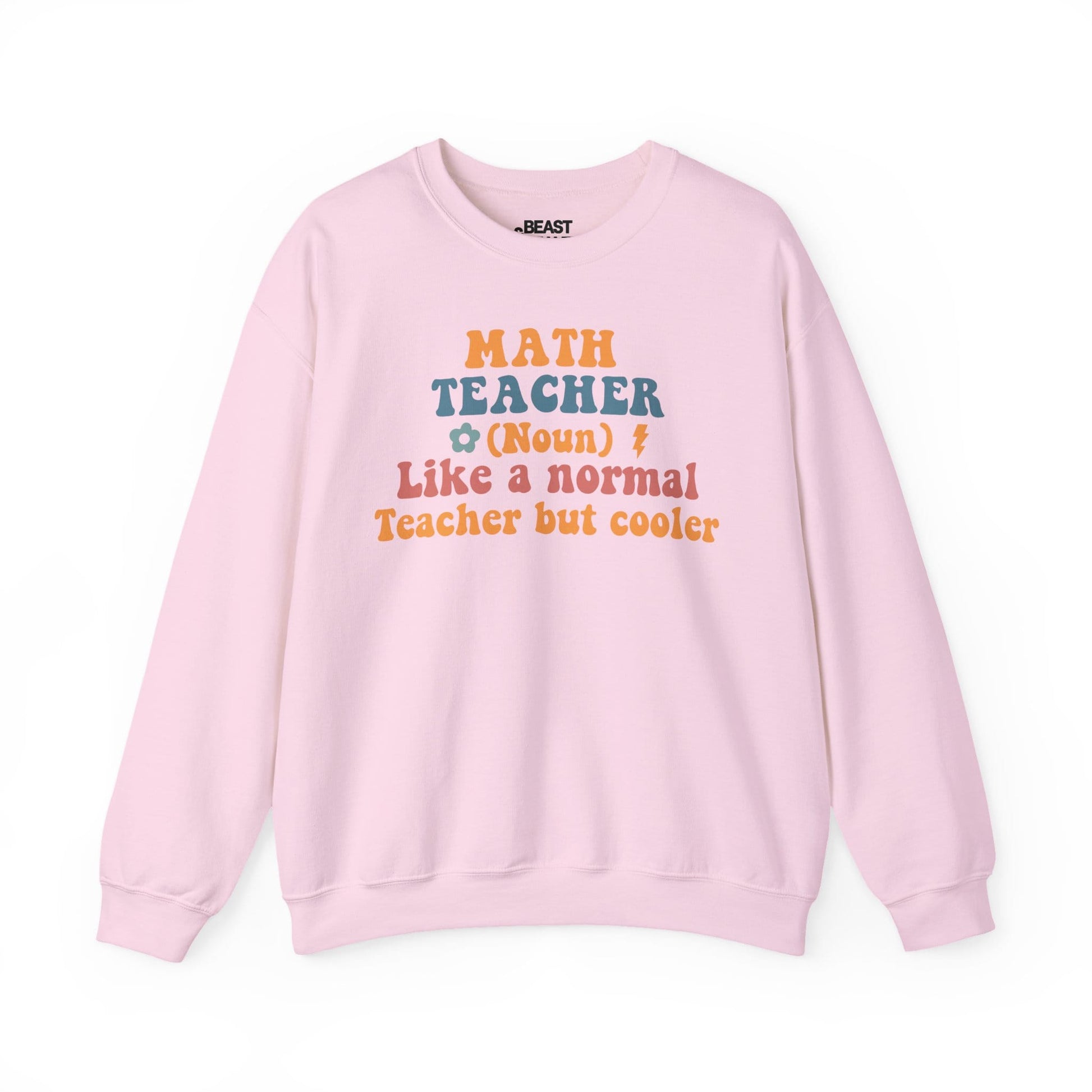 Funny Math Teacher Sweatshirt – Retro Teacher Crewneck Light Pink / S gift_idea unique_gift personalised_gift
