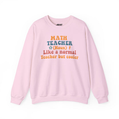 Funny Math Teacher Sweatshirt – Retro Teacher Crewneck Light Pink / S gift_idea unique_gift personalised_gift