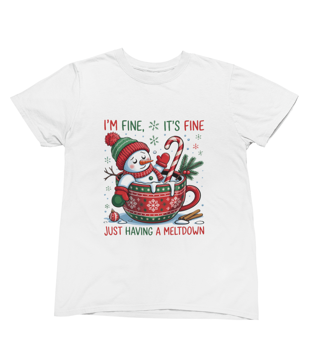 Beast and Beauty T-Shirt / 3XL (Adult) / White Funny Meltdown Snowman Christmas Sweatshirt – Festive Holiday Jumper