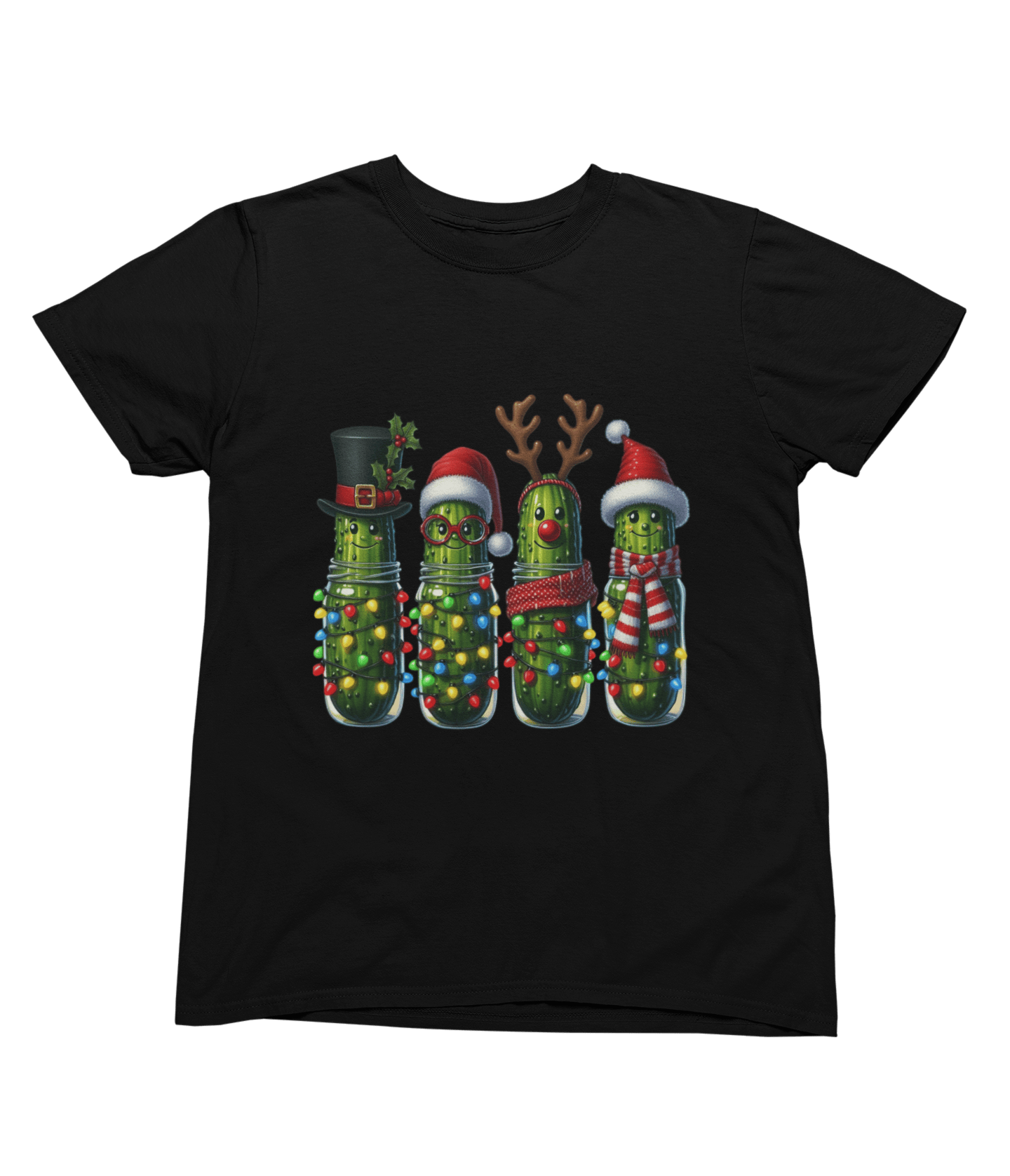 Beast and Beauty T-Shirt / 3XL (Adult) / Black Funny Pickle Christmas Sweatshirt – Quirky Festive Jumper Unisex