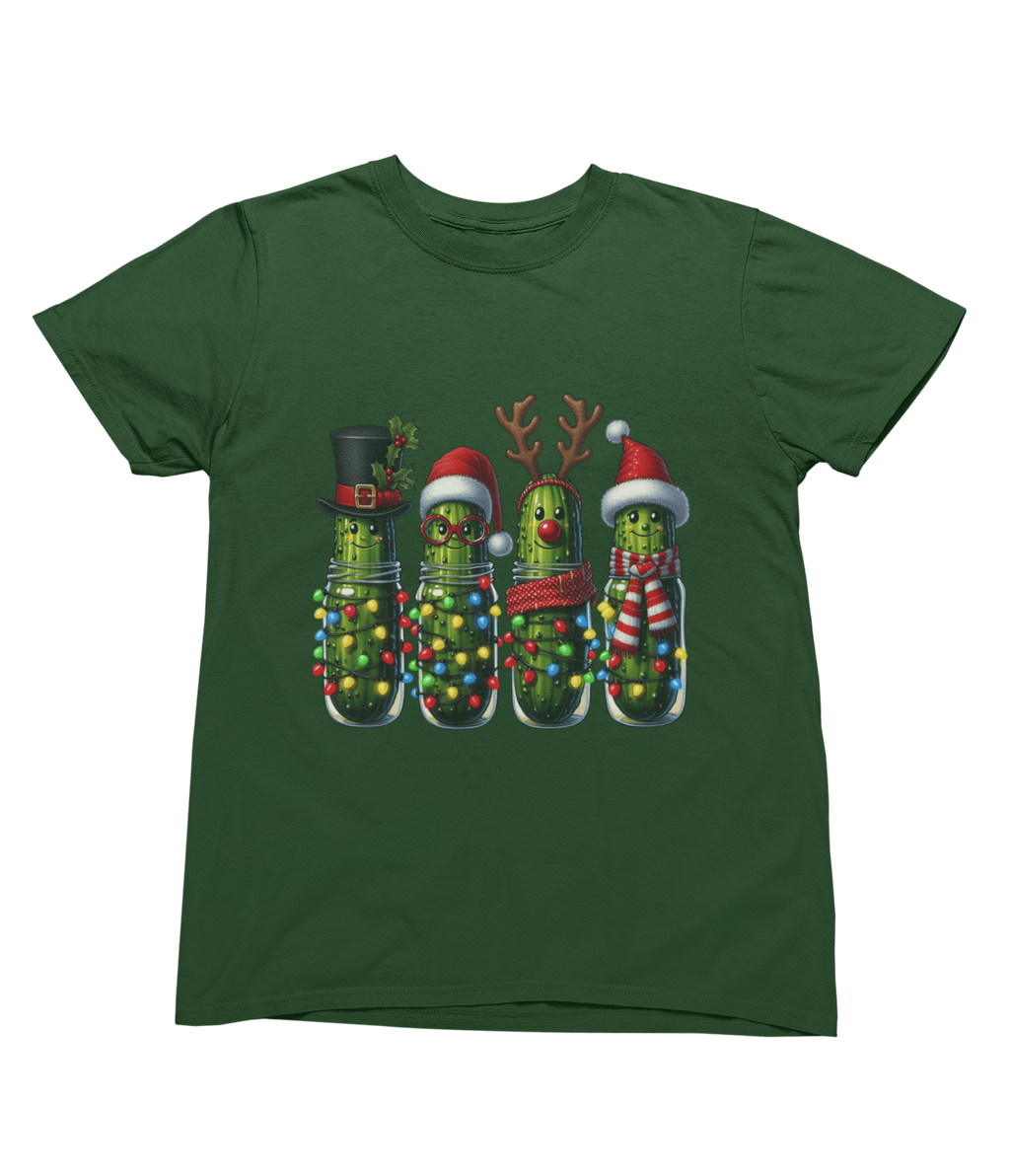 Beast and Beauty T-Shirt / 3XL (Adult) / Green Funny Pickle Christmas Sweatshirt – Quirky Festive Jumper Unisex