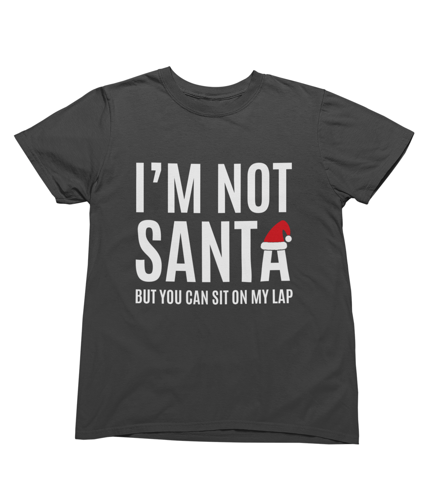 Funny Santa Lap Christmas Jumper – Cheeky Adult Xmas Sweatshirt T-Shirt / small / Grey gift_idea unique_gift personalised_gift