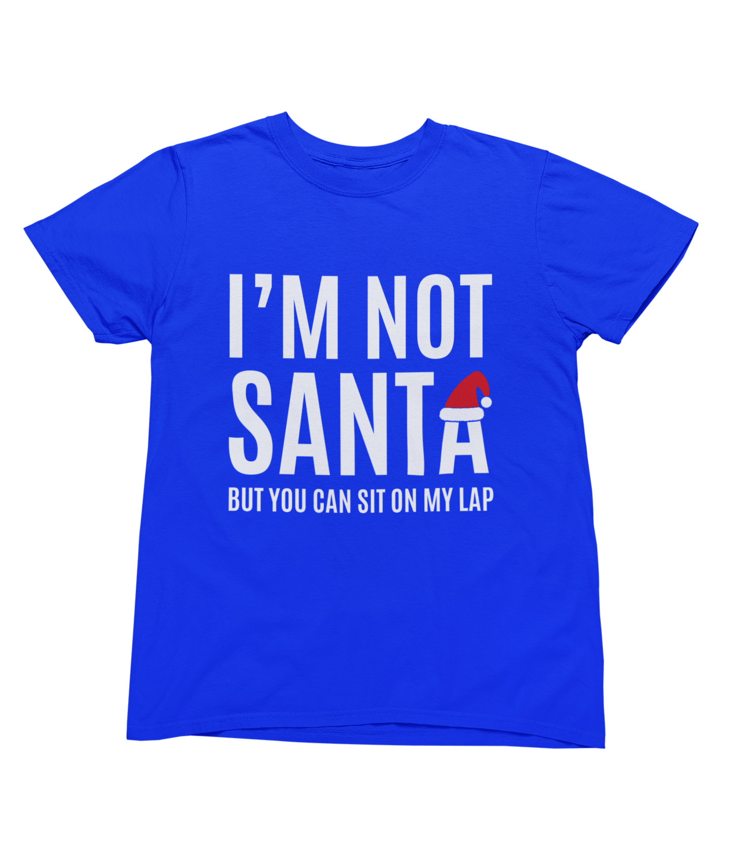 Funny Santa Lap Christmas Jumper – Cheeky Adult Xmas Sweatshirt T-Shirt / small / Blue gift_idea unique_gift personalised_gift