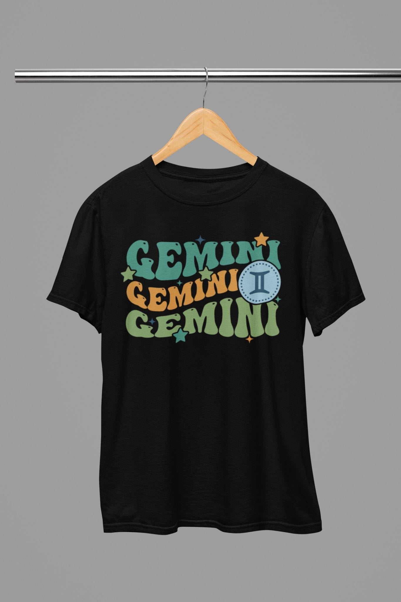Gemini Zodiac Fun Colour Font T-Shirt gift_idea unique_gift personalised_gift