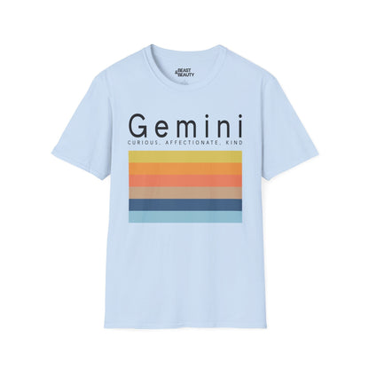 Gemini Zodiac Graphic T-Shirt Light Blue / S gift_idea unique_gift personalised_gift