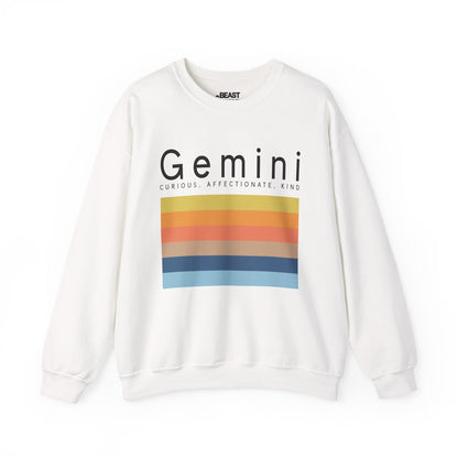 Gemini Zodiac Sign Adult Sweatshirt White / S gift_idea unique_gift personalised_gift