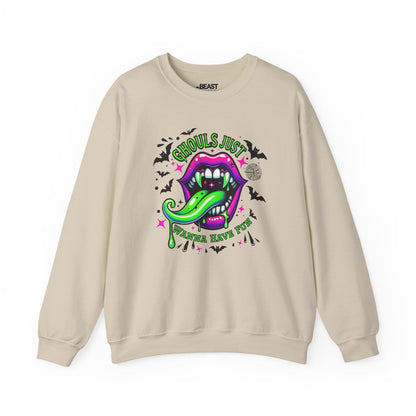 Ghouls Just Wanna Have Fun Halloween Sweatshirt Sand / S gift_idea unique_gift personalised_gift