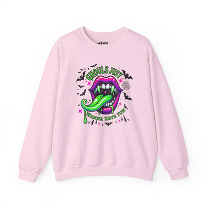 Ghouls Just Wanna Have Fun Halloween Sweatshirt Light Pink / S gift_idea unique_gift personalised_gift