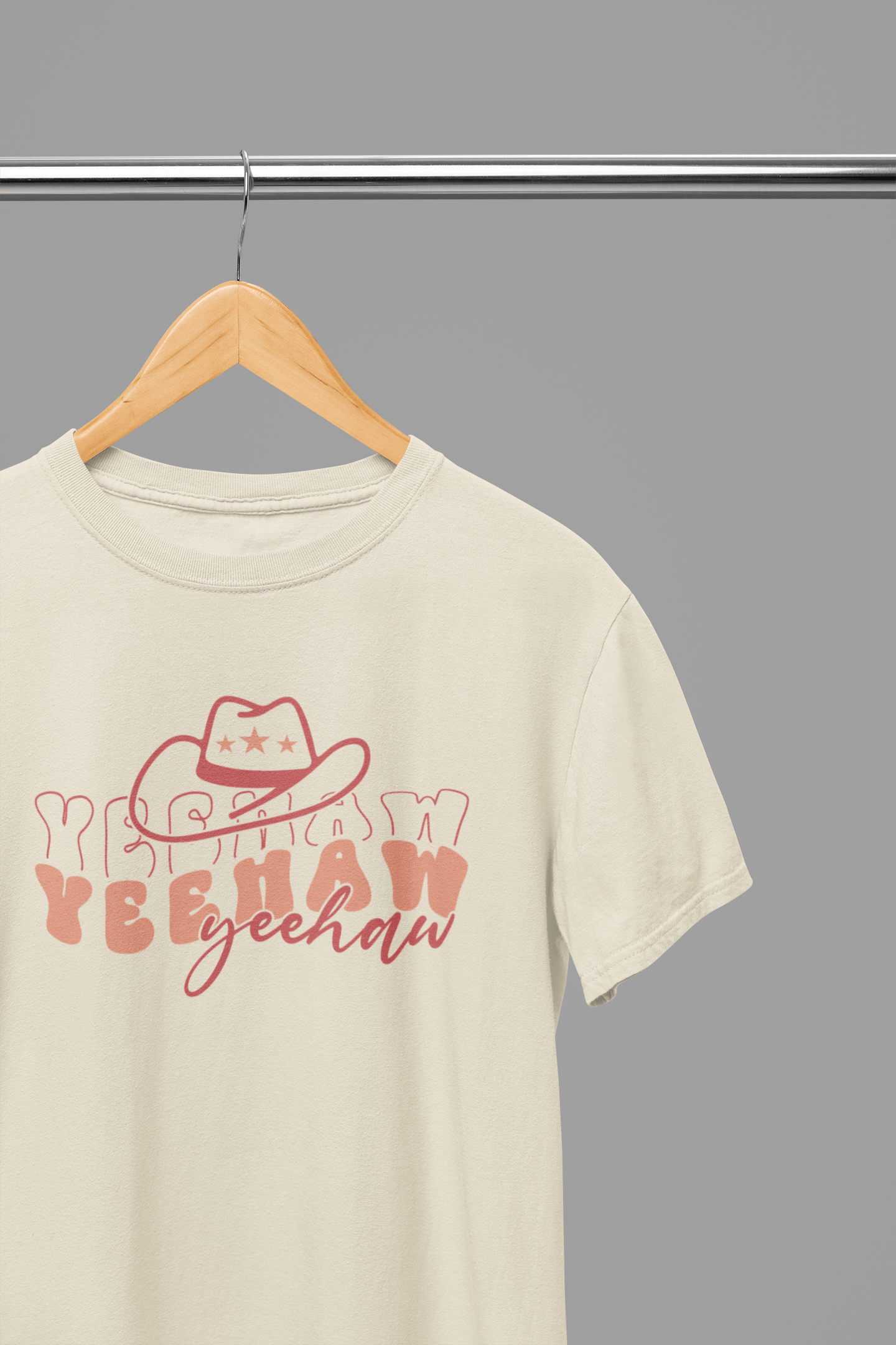 Giddy up with our Yeehaw T-Shirt/Sweatshirt! T-Shirt / Small / Beige gift_idea unique_gift personalised_gift