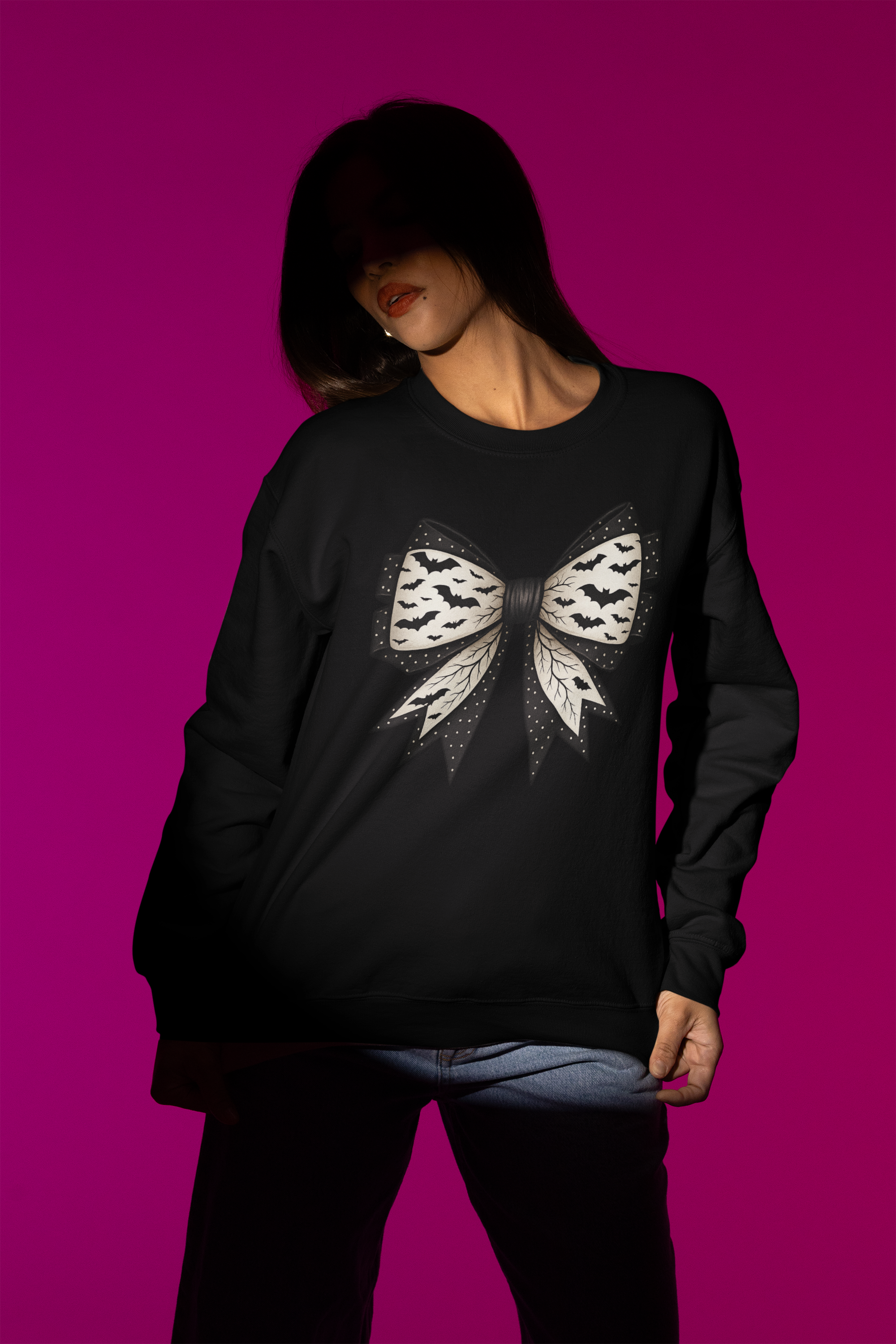 Candy Cane Coquette Bow Christmas Sweatshirt – Vintage Festive Jumper for All