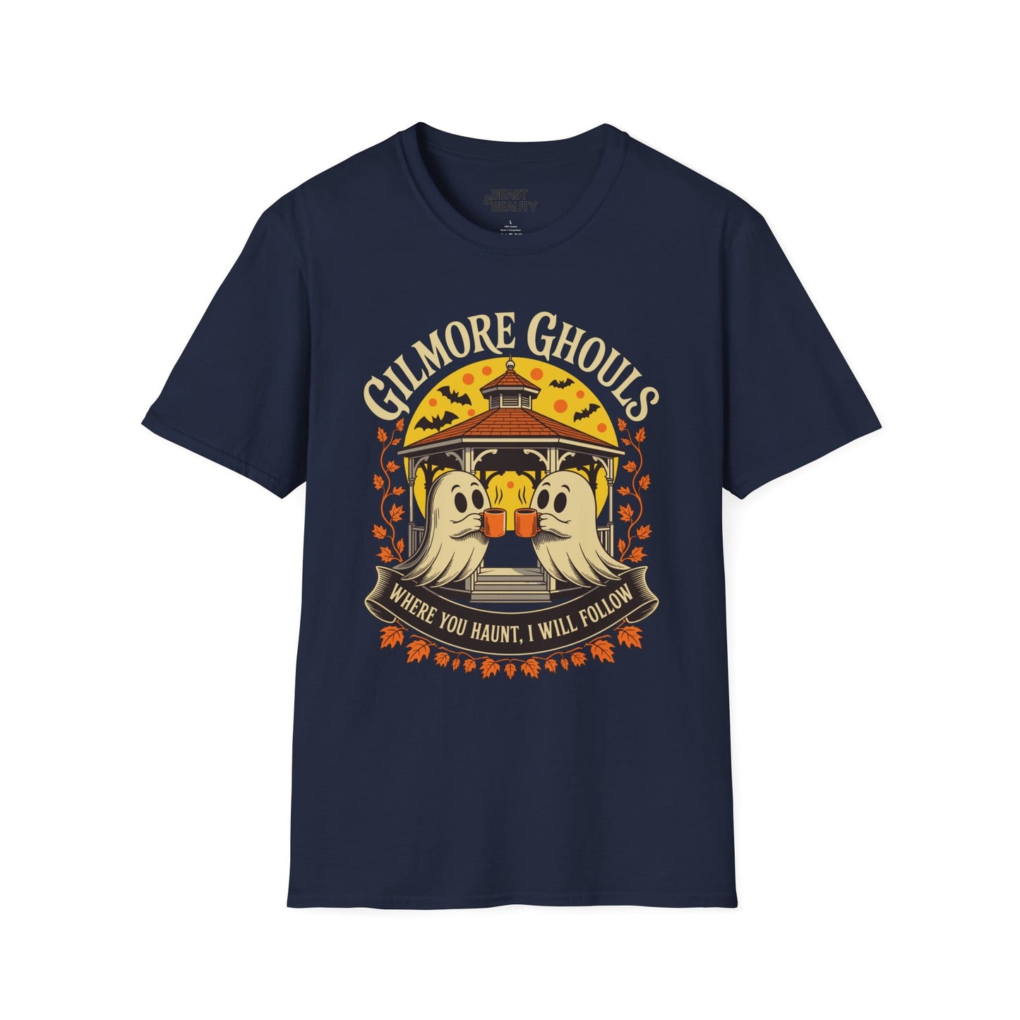 Gilmore Ghouls Halloween Graphic T-Shirt Navy / S gift_idea unique_gift personalised_gift