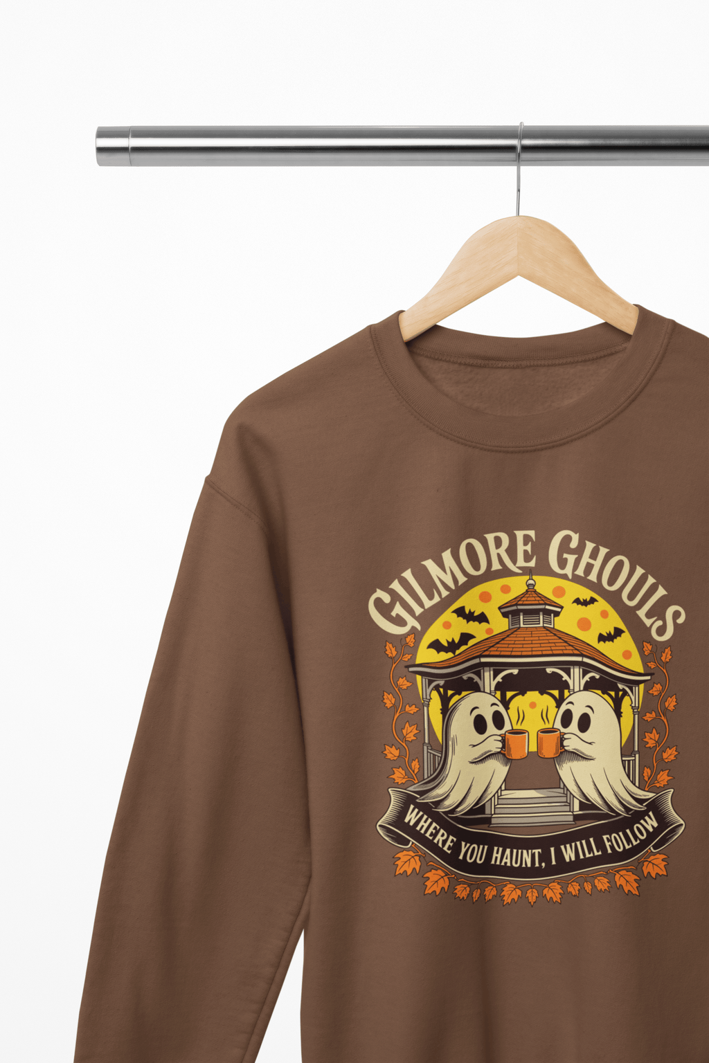 Gilmore Ghouls Halloween Sweatshirt | Cozy Autumn Ghost Jumper gift_idea unique_gift personalised_gift