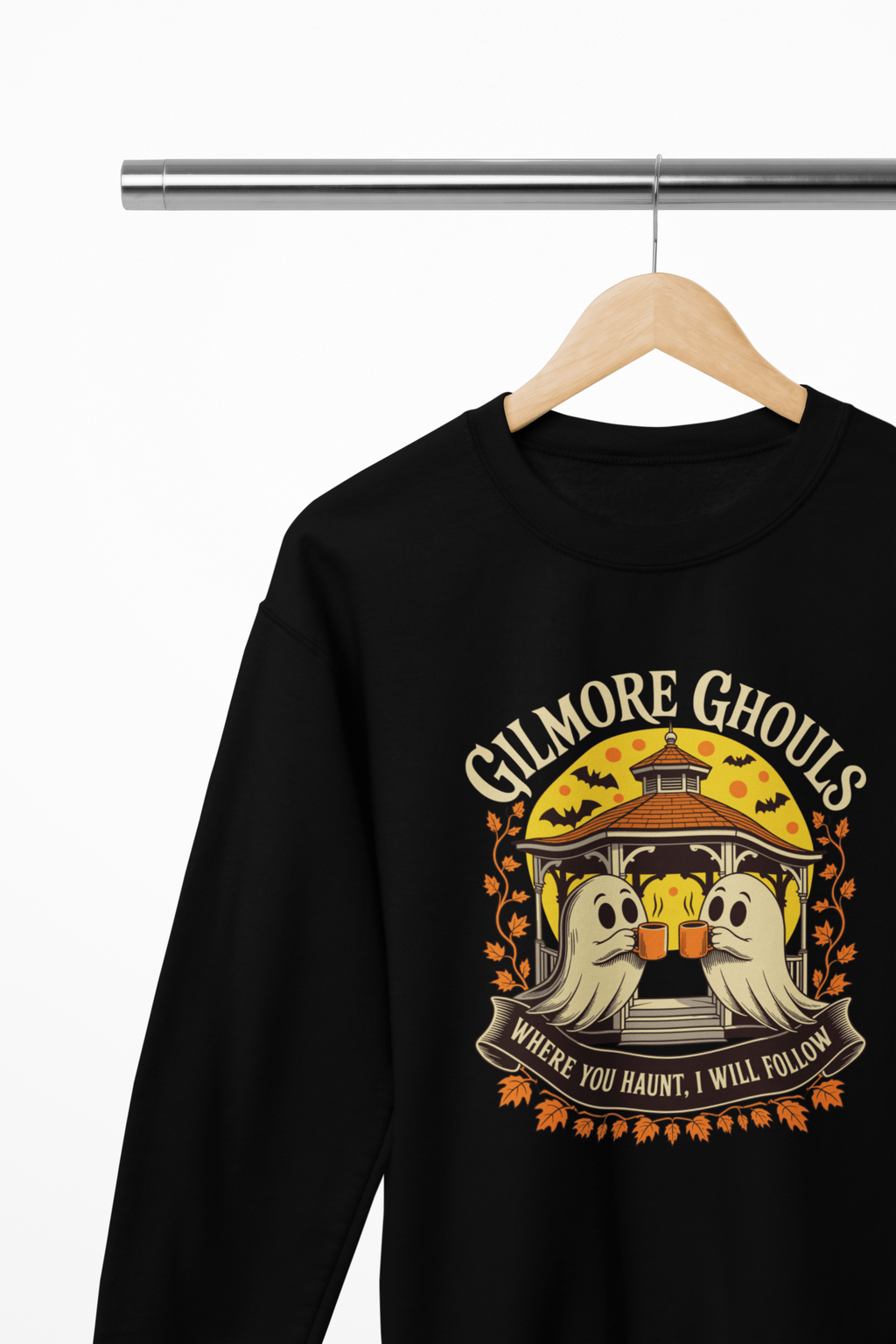 Gilmore Ghouls Halloween Sweatshirt | Cozy Autumn Ghost Jumper gift_idea unique_gift personalised_gift