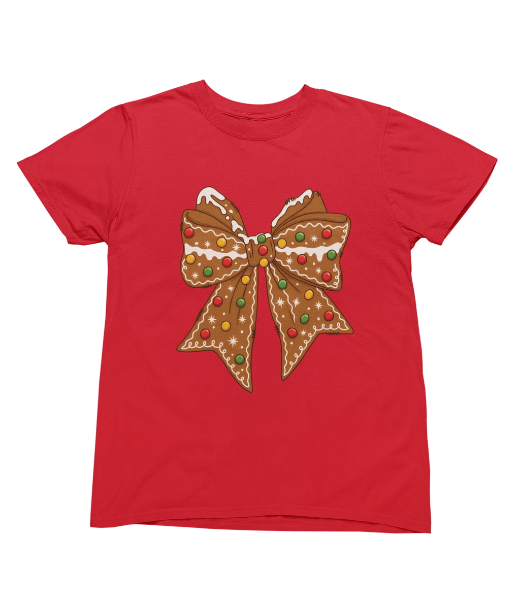Beast and Beauty T-Shirt / 3XL (Adult) / Red Gingerbread Bow Christmas Jumper – Coquette Style (Adults & Kids)