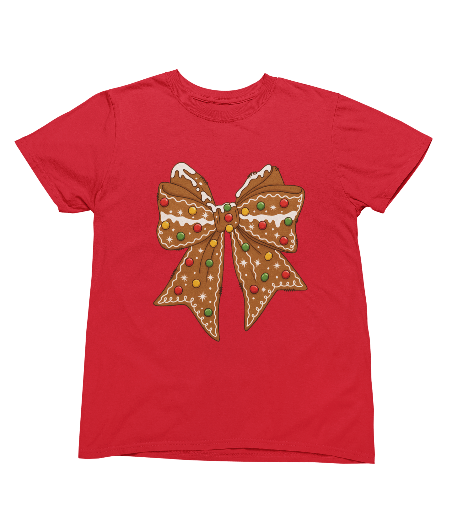 Beast and Beauty T-Shirt / 3XL (Adult) / Red Gingerbread Bow Christmas Jumper – Coquette Style (Adults & Kids)