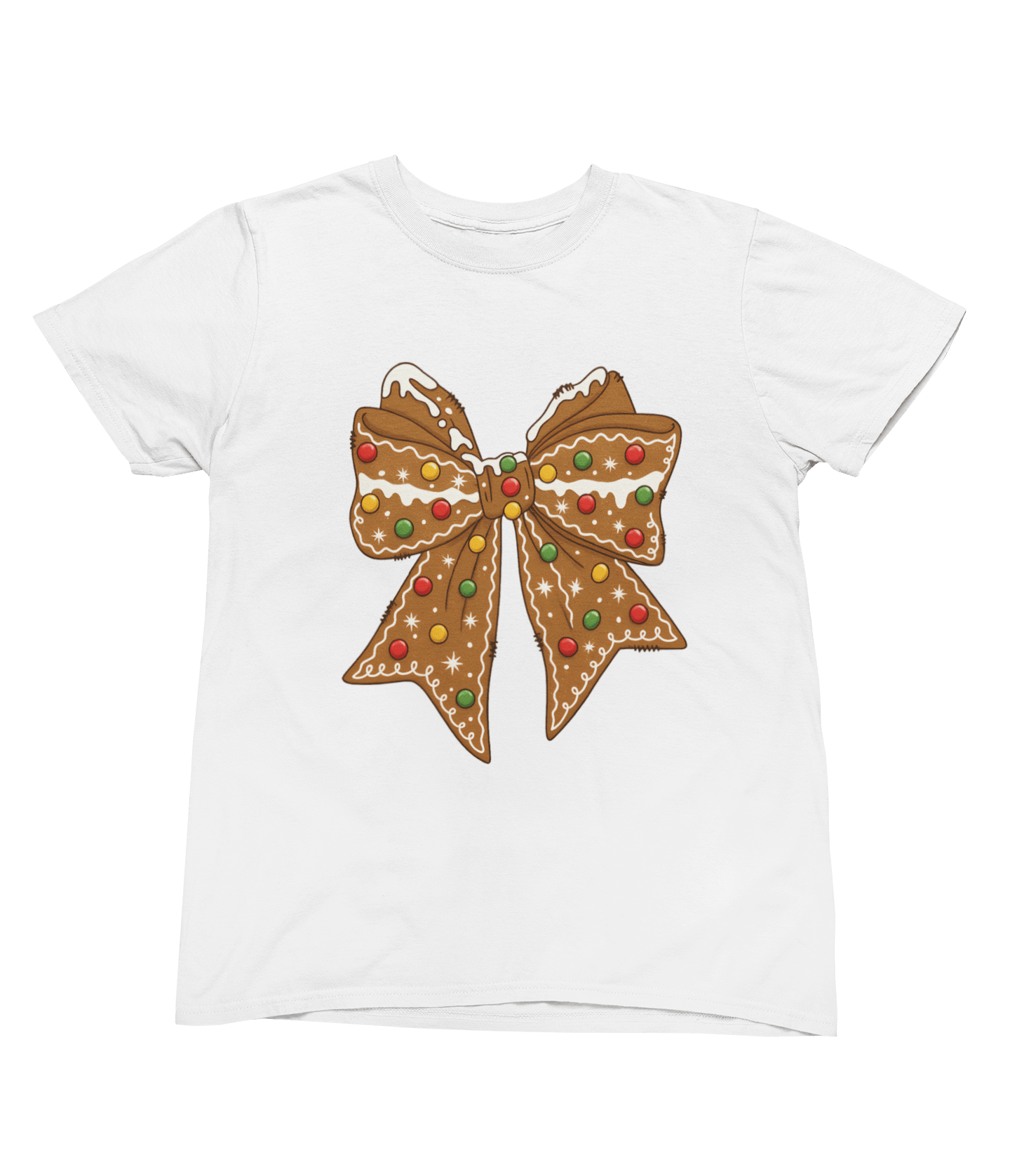 Beast and Beauty T-Shirt / 3XL (Adult) / White Gingerbread Bow Christmas Jumper – Coquette Style (Adults & Kids)