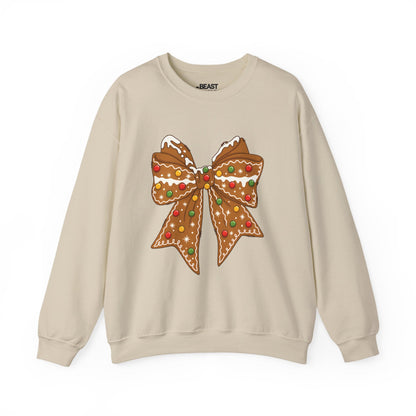 gingerbread bow christmas sweatshirt sand sweatshirt uk Christmas gift idea
