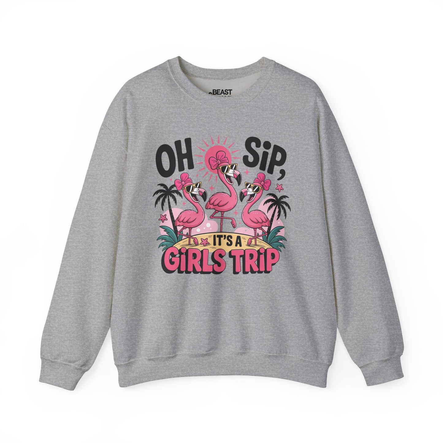 oh sip it s a girls trip sweatshirt sport grey sweatshirt uk couples gift idea