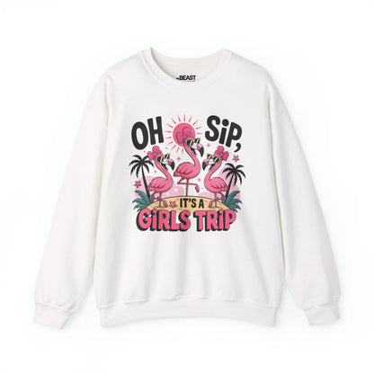 oh sip it s a girls trip sweatshirt white sweatshirt uk couples gift idea
