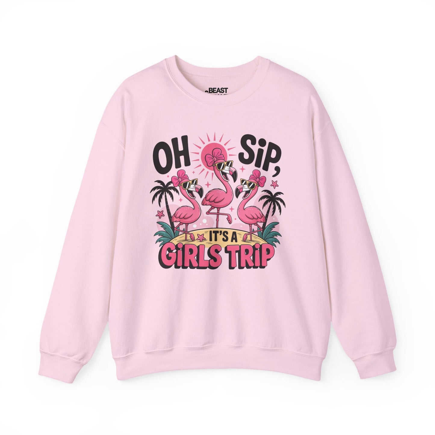 oh sip it s a girls trip sweatshirt light pink sweatshirt uk couples gift idea
