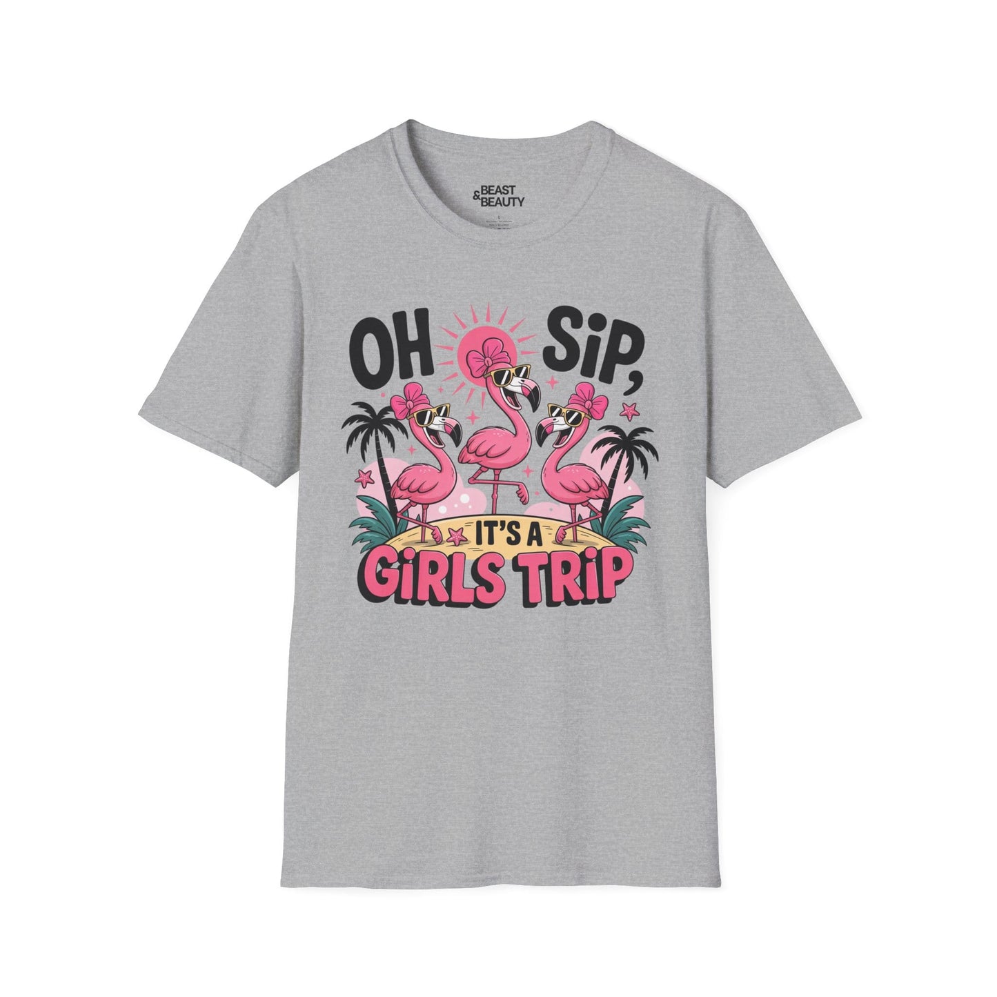 oh sip it s a girls trip t-shirt sport grey t-shirt uk couples gift idea