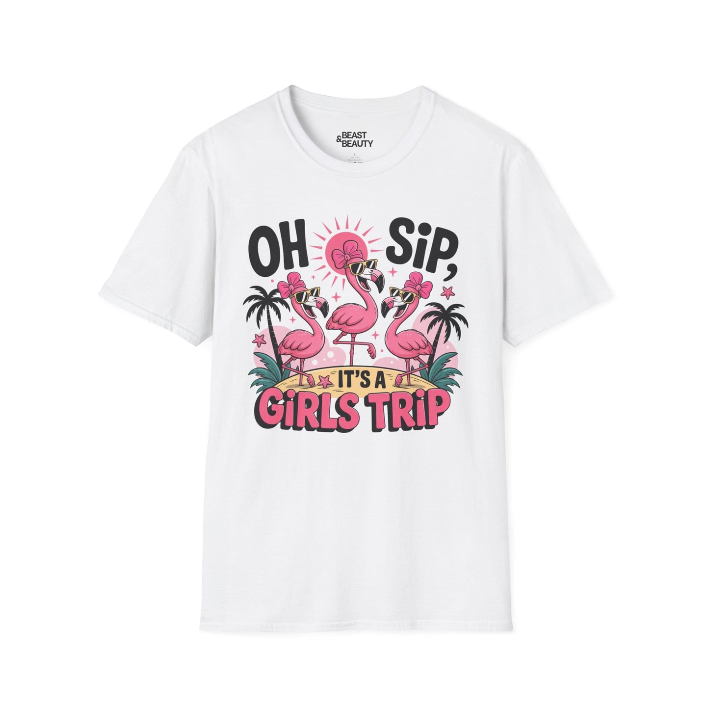 oh sip it s a girls trip t-shirt white t-shirt uk couples gift idea