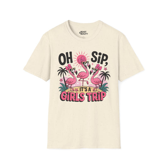 oh sip it s a girls trip t-shirt natural t-shirt uk couples gift idea